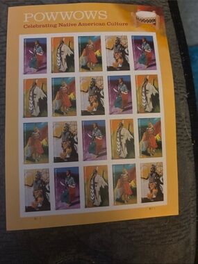 POWWOWS Celebrating Native American Culture Stamp Sheet - Multicolor